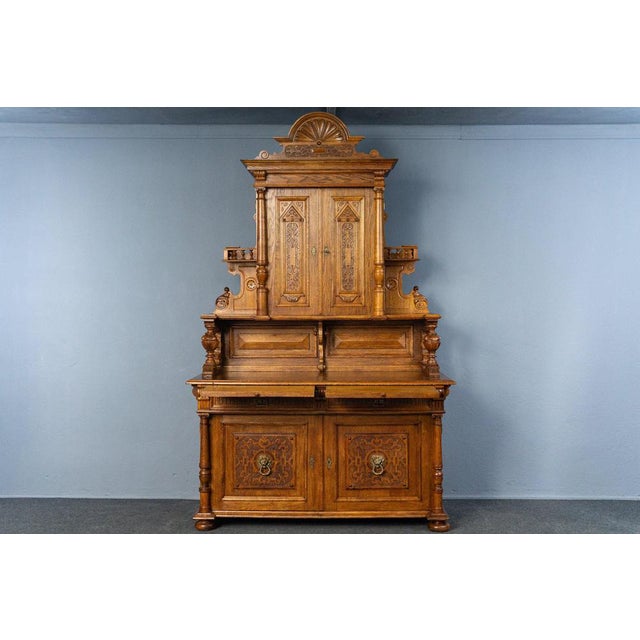 Antique Wooden Buffet Cupboard For Sale - Image 3 of 18