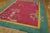 Antique Art Deco Chinese Floral Pink 1920s Rug, Circa Date: 1920s. This exceptional example of early 20th-century Chinese...
