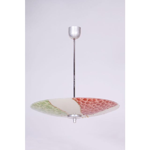 Mid-Century Chandelier in Chrome-Plated Steel and Glass, Czech, 1950s For Sale - Image 10 of 10