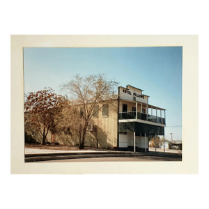 1980s Original Architectural Documentary Photograph - California Boomtown Hotel, Framed 8x10 Art