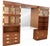 Campaign 1970s Campaign Vintage Henredon Oak Wall Unit With Marble Counter and Mirrored Cabinets For Sale - Image 3 of 12