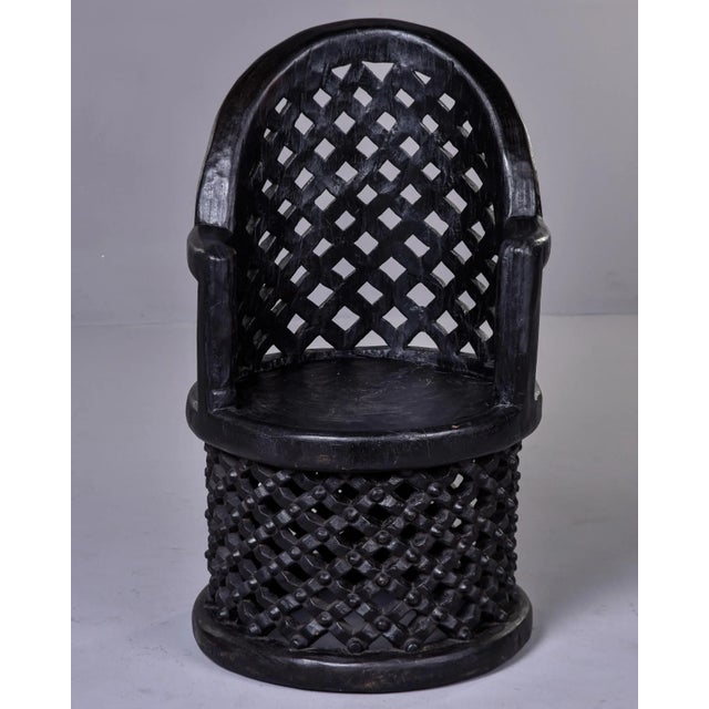 Carved African Bamileke Throne Chair For Sale - Image 4 of 12