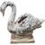 Concrete swan circa 1930 on wooden plinth