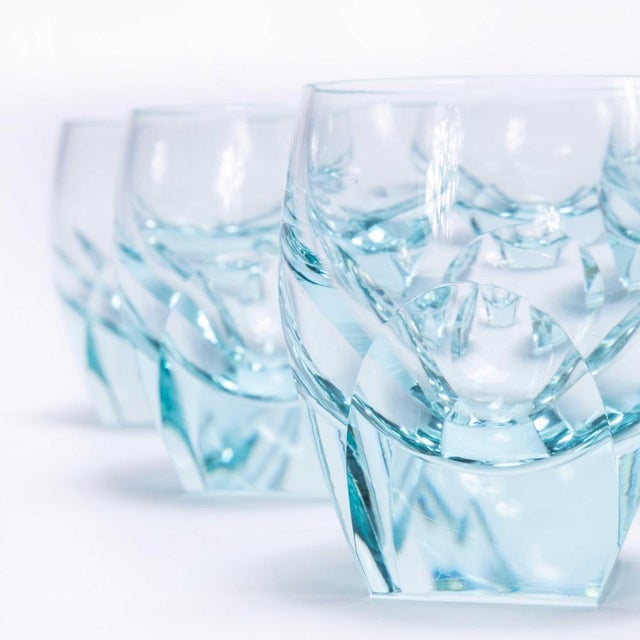 Glass Moser Cut Crystal Decanter and Tumber Set, 1970s, Set of 7 For Sale - Image 7 of 13