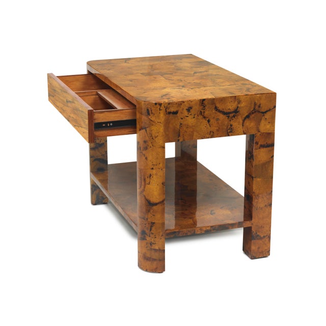 Contemporary Young Penshell Veneer Nightstand - Cleo by Oggetti For Sale - Image 3 of 5
