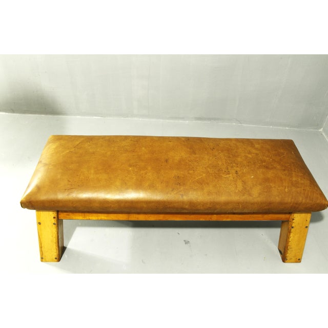 Leather Gym Bench, 1950s For Sale - Image 4 of 8