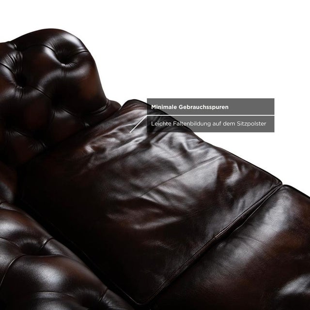 Animal Skin Chesterfield Leather Sofa from Von Wilmowky Yates For Sale - Image 7 of 13