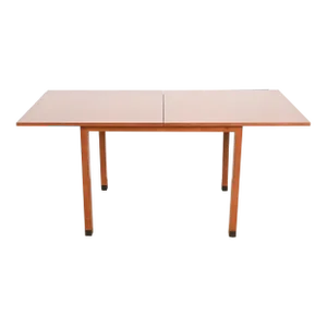 Edward Wormley for Dunbar Mid-Century Modern Walnut Flip Top Dining or Game Table, Newly Refinished
