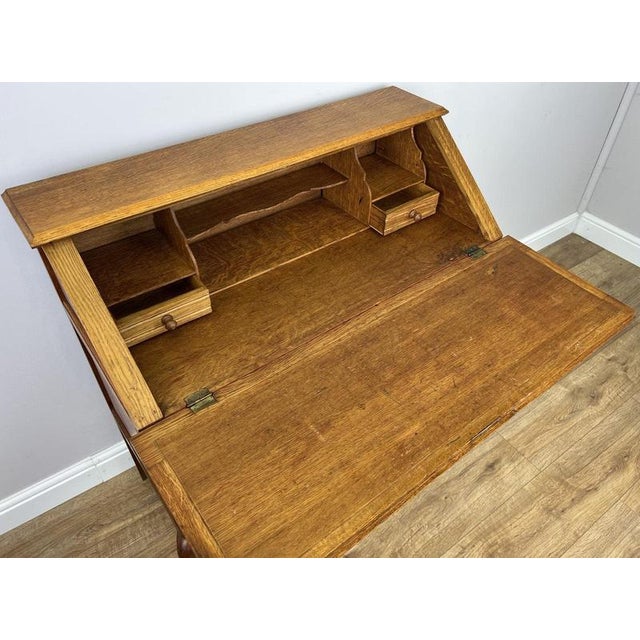 Vintage French Louis Oak Secretaire For Sale - Image 12 of 16