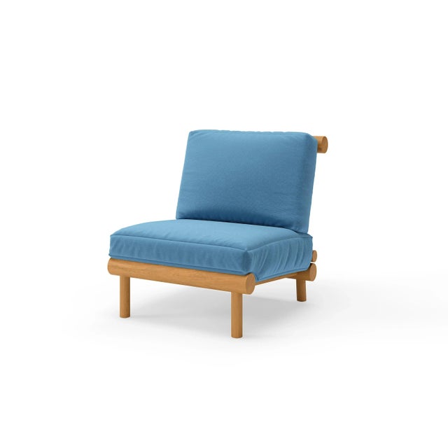 The Rishon Lounge Chair – Classic Cushion Edition offers a softer take on modern luxury, pairing our sculptural teak frame...