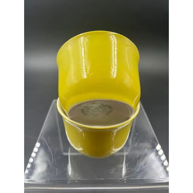 Early 20th Century Empire Ware Yellow Trinket Dishes- a Pair For Sale - Image 6 of 12