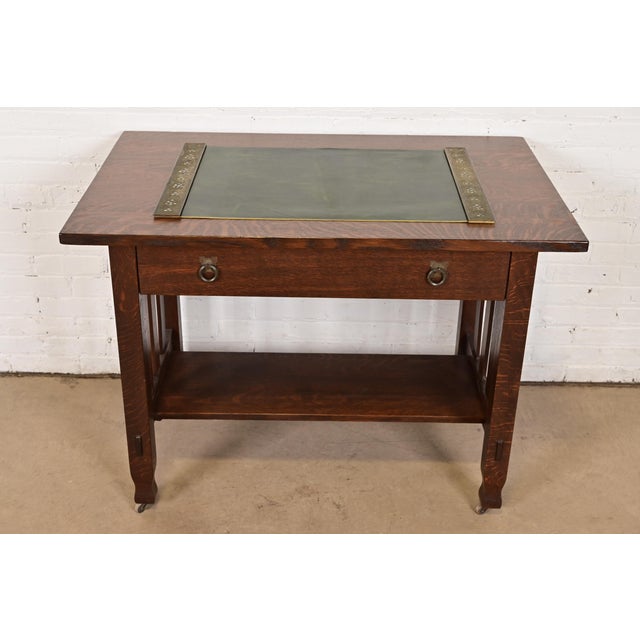 Tiffany Studios New York Bronze and Abalone Blotter Ends With Leather Desk Blotter For Sale - Image 10 of 11