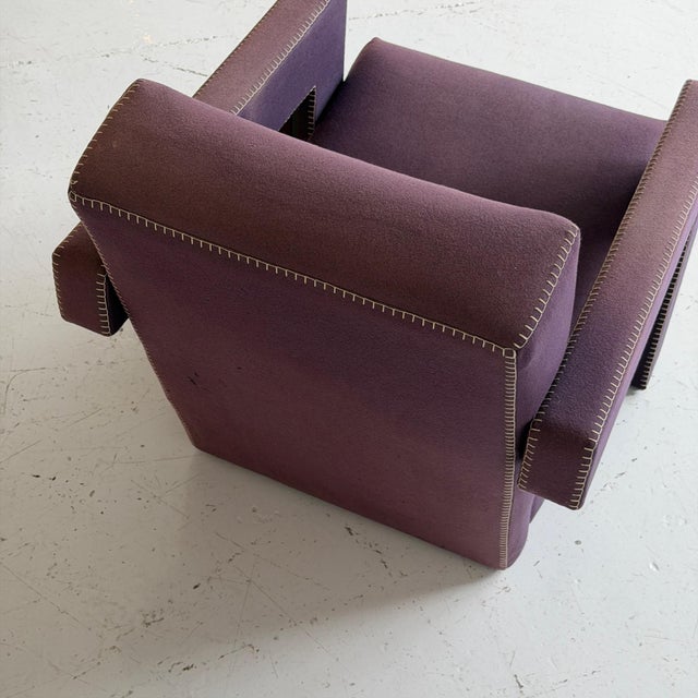 Textile 1980s Utrecht Lounge Chair by Gerrit Rietveld for Cassina For Sale - Image 7 of 8