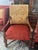 Vintage Set of 2 Carved Wood Upholstered Armchairs Great condition no smells no tears in the fabric. Add timeless...