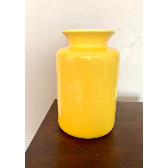 Jonathan Adler Happy Chic Bright Yellow Modern Ceramic Vase Chairish