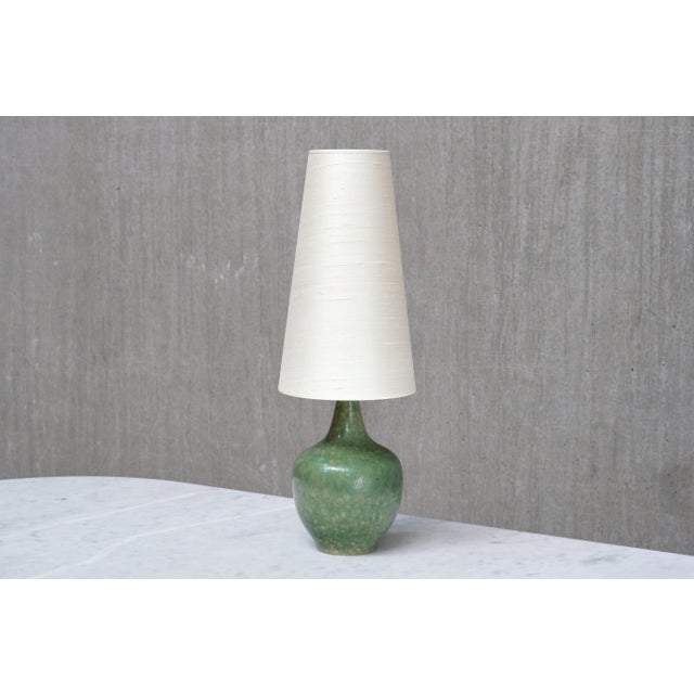Green Ceramic Table Lamp by Carl-Harry Stålhane for Rörstrand, Sweden, 1950s For Sale - Image 11 of 11