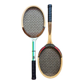 Vintage Wood Tennis Racket, a Pair For Sale