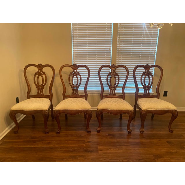 Wood Thomasville Dining Room Table With 6 Chairs - Set of 9 For Sale - Image 7 of 12