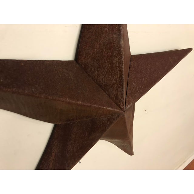 Brown Americana Large Rusty Star Wall Hanging For Sale - Image 8 of 11