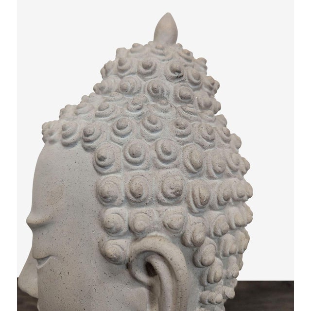 Vintage Austin Productions Buddha Head Sculpture on Base For Sale In San Francisco - Image 6 of 7