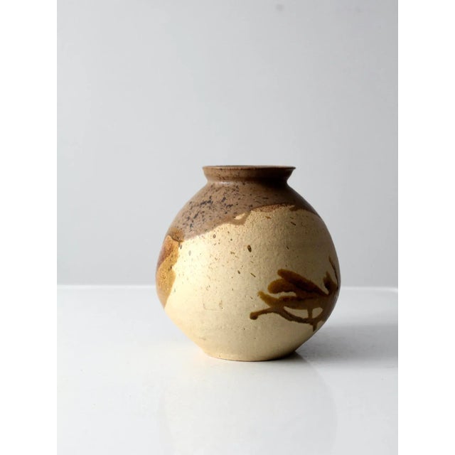 Late 20th Century Vintage Studio Pottery Vase For Sale - Image 5 of 11