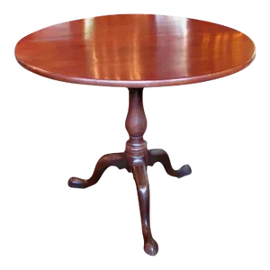 American Mahogany Queen Anne Tilt Top Tea Table 1770's