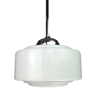 Bauhaus Opal Hanging Lamp For Sale