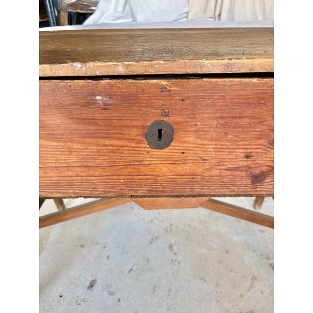 19th Century Spanish Pine One Drawer Side Table For Sale - Image 6 of 12
