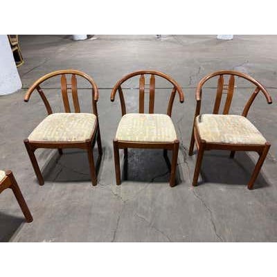 Set of Bentwood and Teak Dining Chairs. Chairs need to be reupholstered but wood is pretty nice. Set of 6 Chairs...