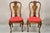 Vintage English Queen Anne Shell Carved Solid Wood Dining Side Chairs - Set of 8 For Sale - Image 10 of 10