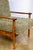 Vintage Wood Lounge Chair with Olive Green Long Pile Upholstery, 1970 For Sale - Image 12 of 13
