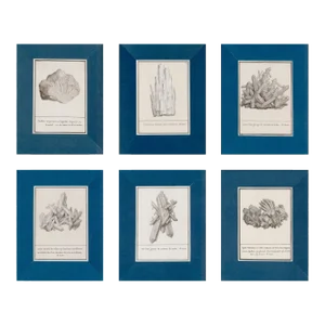 Reproduction Antique Mineral Specimen Folio Prints | Set of 6 | 16" X 20"