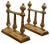 Heavy Victorian Brass Fire Dogs, Set of 2 For Sale