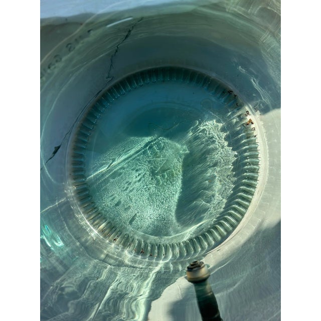Glass 1970s Sve 5-Gallon Aqua Hand-Blown Glass Beverage Dispenser With Lid For Sale - Image 7 of 10
