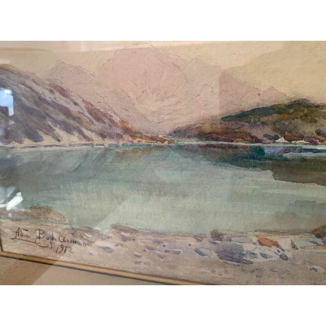 Mountain Landscape, 20th Century, Gouache, Framed For Sale - Image 9 of 12