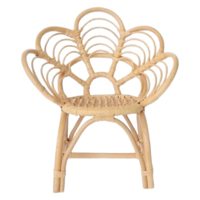 Faux Rattan Flower Chair, Set of 2 Chairish