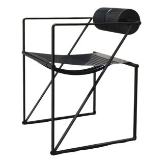 Seconda 602 Black Metal Chair by Mario Botta for Alias, Italy, 1980s For Sale