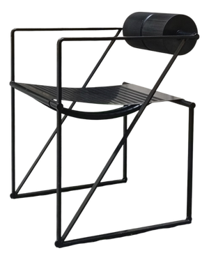 Seconda 602 Black Metal Chair by Mario Botta for Alias, Italy, 1980s