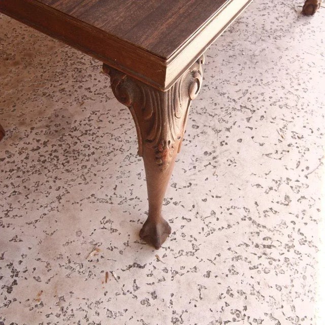 Laminate Top Chippendale Style Coffee Table For Sale - Image 4 of 5
