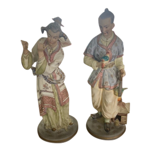 1960s Andrea Japanese 2 Porcelain Figurines