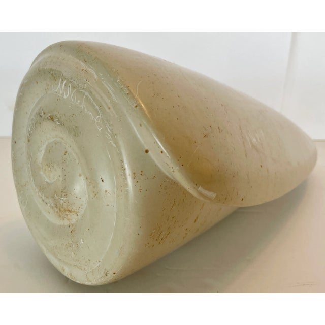 Stone Shell Shaped Marble Sculpture Signed M Nichols and Dated '95 For Sale - Image 7 of 7