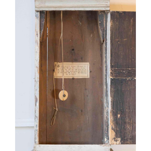 Off-white Early 19th-Century Swedish Gustavian Longcase Clock, Circa 1800 For Sale - Image 8 of 12