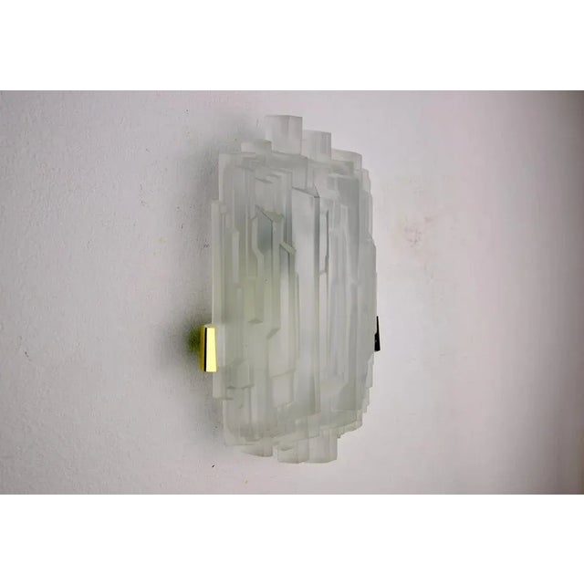 1970s Austrian Wall Lamp in Frosted Glass by J.T Kalmar, 1970 For Sale - Image 5 of 8