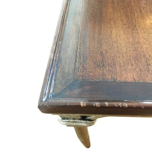Dessin Fournir Large Gilt Iron and Mahogany Coffee Table For Sale In Chicago - Image 6 of 7