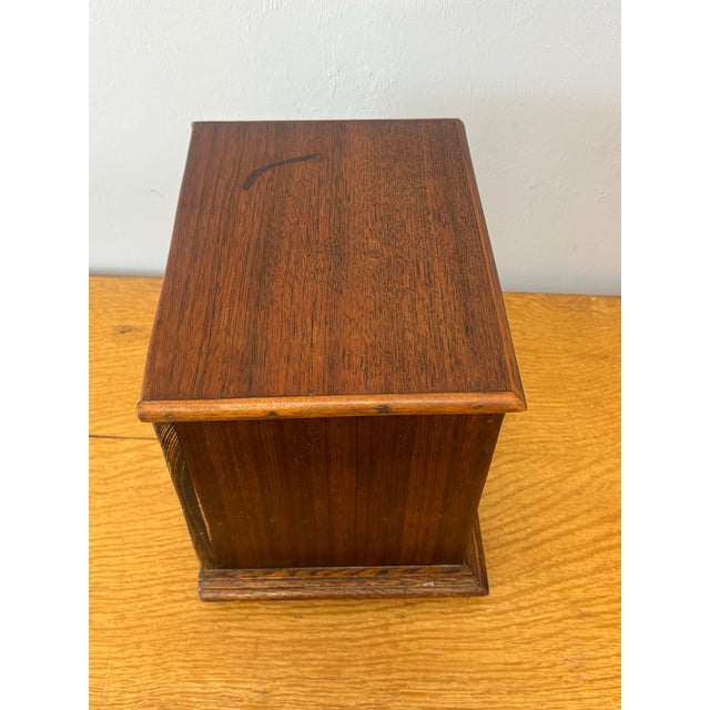 Brown Antique English Mahogany Box Salesman's Sample Chest For Sale - Image 8 of 8