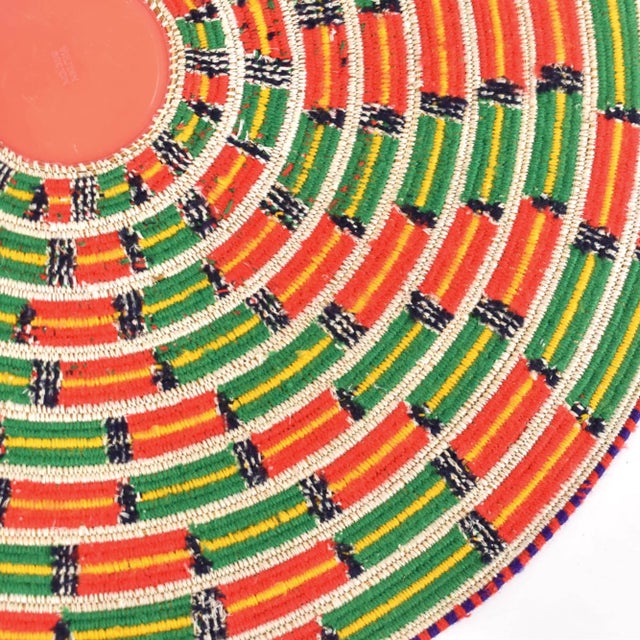 Mid 20th Century African Flat Basket Mat For Sale - Image 4 of 7