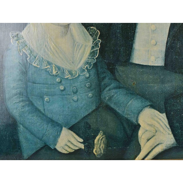 Mid 20th Century Mid 20th Century Early American Benjamin Franklin Yoe and Son by Joshua Johnson Print For Sale - Image 5 of 7