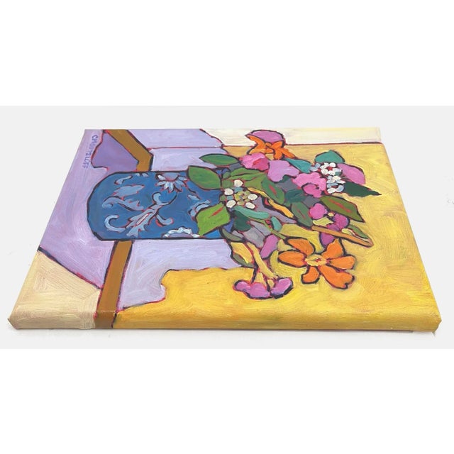 2020s "Summer" Contemporary Original Fauvist Still Life Oil Painting by Catherine J. Martzloff For Sale - Image 5 of 7