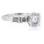 Platimnum ring with GIA certified 2.01 carat, E color, SI2 clarity round brilliant diamond (GIA #5231298457) and 2 smaller...