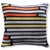"Artisan-crafted in California from Uzbek &amp; Turkish silk velvet Graphic stripe design in orange, yellow, gray, and...